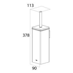 Tiger Toiletborstelhouder Items Hangend Vierkant RVS -Badkamer Verkoop 123 4693