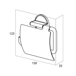 Tiger Tune Toiletrolhouder Met Klep Geborsteld Zwart/mat Zwart -Badkamer Verkoop 123 4751