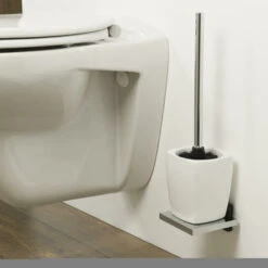 Tiger Toiletborstelhouder Zenna Hangend Chroom/Wengé 8 Tiger Toiletborstelhouder Zenna Hangend Chroom/Wengé -Badkamer Verkoop 123 4764