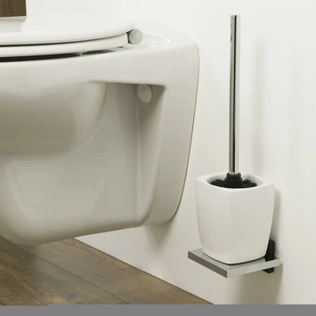 Tiger Toiletborstelhouder Zenna Hangend Chroom/Wengé 5 Tiger Toiletborstelhouder Zenna Hangend Chroom/Wengé - Afbeelding 3