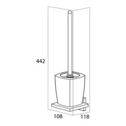 Tiger Toiletborstelhouder Zenna Hangend Chroom/Wengé 9 Tiger Toiletborstelhouder Zenna Hangend Chroom/Wengé -Badkamer Verkoop 123 4765