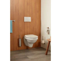 Haceka Toiletborstelhouder Kosmos Tec Hangend Chroom Buitenpot Met Binnenpot -Badkamer Verkoop 123 4820