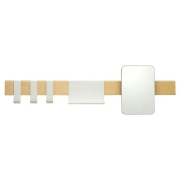 Sealskin Kapstok Met Spiegel Brix Wit 4 Sealskin Kapstok Met Spiegel Brix Wit - Afbeelding 2