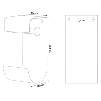 Sealskin WC-rolhouder Brix Metaal Wit 14 Sealskin WC-rolhouder Brix Metaal Wit - Afbeelding 12