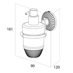 Tiger Ivy Zeepdispenser 200ml Chroom/wit Keramiek 12 Tiger Ivy Zeepdispenser 200ml Chroom/wit Keramiek -Badkamer Verkoop 123 5
