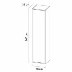 Tiger Helsinki Kolomkast 40 Cm Naturel Eiken -Badkamer Verkoop 123 511