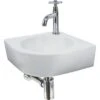 Atlantic Fonteinset Avalon Kwartrond Wit Keramiek 30x30x10 Cm -Badkamer Verkoop 123 5146