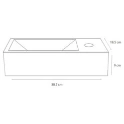 Differnz Ravo Fontein Wit 38.5x18.5x9cm -Badkamer Verkoop 123 5149