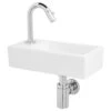Atlantic Fonteinset Henry Links Wit Keramiek Chroom 36x18x9 Cm 1 Atlantic Fonteinset Henry Links Wit Keramiek Chroom 36x18x9 Cm -Badkamer Verkoop 123 5154