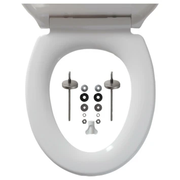 Tiger WC Bril Speckels Duroplast Zwart-wit 7 Tiger WC Bril Speckels Duroplast Zwart-wit - Afbeelding 5