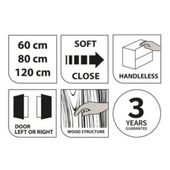 TIGER S-line Spiegelkast 120 Naturel Eik 17 TIGER S-line Spiegelkast 120 Naturel Eik -Badkamer Verkoop 123 581