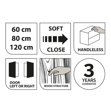TIGER S-line Spiegelkast 120 Naturel Eik 10 TIGER S-line Spiegelkast 120 Naturel Eik - Afbeelding 8