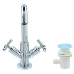 Absolut Wastafelkraan Post 2-knops Chroom 24 Absolut Wastafelkraan Post 2-knops Chroom -Badkamer Verkoop 123 5838