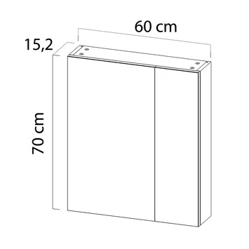 Tiger Spiegelkast S-Line 60cm Sneeuwwit 9 Tiger Spiegelkast S-Line 60cm Sneeuwwit - Afbeelding 7