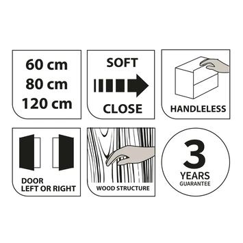 TIGER S-line Spiegelkast 60 Naturel Eik 6 TIGER S-line Spiegelkast 60 Naturel Eik - Afbeelding 4