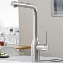 Grohe Colours Keukenkraan Essence New RVS Met Uittrekbare Mousseur -Badkamer Verkoop 123 6068