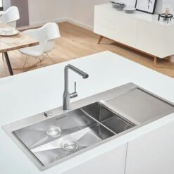 Grohe Colours Keukenkraan Essence New RVS Met Uittrekbare Mousseur -Badkamer Verkoop 123 6069