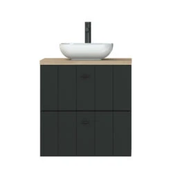 Tiger Maryport Badkamermeubelset 60 Cm Mat Zwart Met Licht Eiken Wasblad, Keramische Opzetkom En Matzwarte Grepen 20 Tiger Maryport Badkamermeubelset 60 Cm Mat Zwart Met Licht Eiken Wasblad, Keramische Opzetkom En Matzwarte Grepen -Badkamer Verkoop 123 608