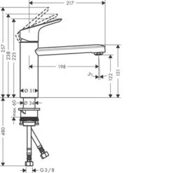 Hansgrohe Keukenkraan Focus M43 Met Hendel Chroom 120 9 Hansgrohe Keukenkraan Focus M43 Met Hendel Chroom 120 -Badkamer Verkoop 123 6136