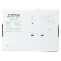 Atlantic Wastafelkraan Spencer Met Hendel Chroom -Badkamer Verkoop 123 6236