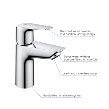 Grohe Wastafelkraan Start Edge S-size QuickFix Chroom 11 Grohe Wastafelkraan Start Edge S-size QuickFix Chroom - Afbeelding 9