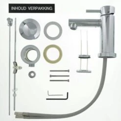 Tiger Wastafelkraan Boston Met Hendel En Waste Chroom 14 Tiger Wastafelkraan Boston Met Hendel En Waste Chroom -Badkamer Verkoop 123 6275