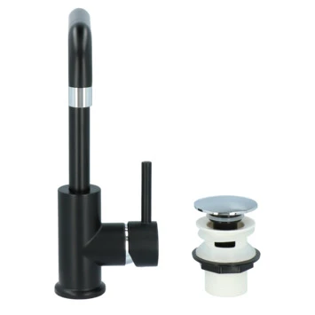 Absolut Wastafelkraan Haiti Met Hendel En Pop-up Afvoerplug Zwart 11 Absolut Wastafelkraan Haiti Met Hendel En Pop-up Afvoerplug Zwart - Afbeelding 9