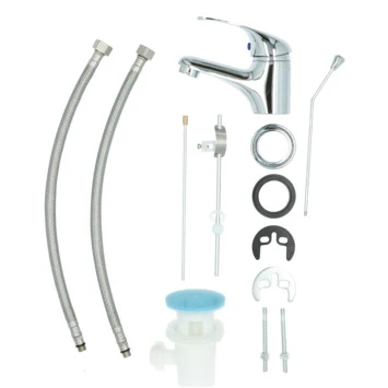 OK Wastafelkraan Met Hendel En Waste Chroom 13 OK Wastafelkraan Met Hendel En Waste Chroom - Afbeelding 11