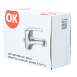 OK Wastafelkraan Met Hendel En Waste Chroom 25 OK Wastafelkraan Met Hendel En Waste Chroom -Badkamer Verkoop 123 6329