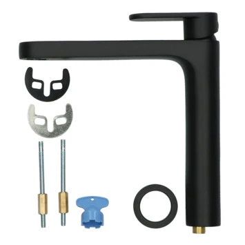 Absolut Wastafelkraan Iode Medium Met Hendel En Waste Zwart 11 Absolut Wastafelkraan Iode Medium Met Hendel En Waste Zwart - Afbeelding 9