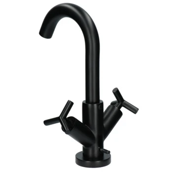 Absolut Wastafelkraan Post 2-knops Zwart 5 Absolut Wastafelkraan Post 2-knops Zwart - Afbeelding 3