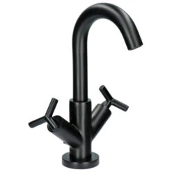 Absolut Wastafelkraan Post 2-knops Zwart 25 Absolut Wastafelkraan Post 2-knops Zwart -Badkamer Verkoop 123 6347