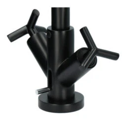 Absolut Wastafelkraan Post 2-knops Zwart 28 Absolut Wastafelkraan Post 2-knops Zwart -Badkamer Verkoop 123 6350