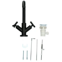 Absolut Wastafelkraan Post 2-knops Zwart 30 Absolut Wastafelkraan Post 2-knops Zwart -Badkamer Verkoop 123 6352