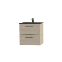 Tiger Badkamermeubel Studio 60cm Naturel Eik/matzwart Met RVS Greep 7 Tiger Badkamermeubel Studio 60cm Naturel Eik/matzwart Met RVS Greep -Badkamer Verkoop 123 638