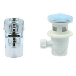 Handson Wastafelkraan Ralph Met Waste Chroom -Badkamer Verkoop 123 6388