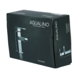 Aqualino Wastafelkraan Panaro Met Hendel En Waste Chroom -Badkamer Verkoop 123 6408
