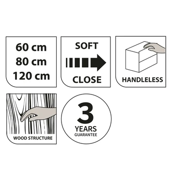 Tiger Reverse Meubelset 80 Cm Met 2 Lades Naturel Eik / Mat Wit Inclusief Quadro Wastafel Hoogglans Wit 5 Tiger Reverse Meubelset 80 Cm Met 2 Lades Naturel Eik / Mat Wit Inclusief Quadro Wastafel Hoogglans Wit - Afbeelding 3