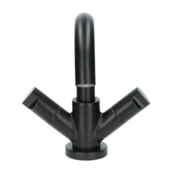 Aqualino Wastafelkraan Fortore 2-knops Met Waste Zwart 25 Aqualino Wastafelkraan Fortore 2-knops Met Waste Zwart -Badkamer Verkoop 123 6418