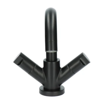 Aqualino Wastafelkraan Fortore 2-knops Met Waste Zwart 10 Aqualino Wastafelkraan Fortore 2-knops Met Waste Zwart - Afbeelding 8