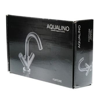 Aqualino Wastafelkraan Fortore 2-knops Met Waste Zwart 15 Aqualino Wastafelkraan Fortore 2-knops Met Waste Zwart - Afbeelding 13