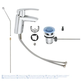 Grohe Wastafelkraan Start Met Rechte Uitloop En Hendel En Waste Chroom 4 Grohe Wastafelkraan Start Met Rechte Uitloop En Hendel En Waste Chroom - Afbeelding 2