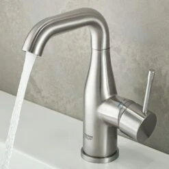GROHE Wastafelkraan Essence M-size Met Hendel En Waste Supersteel -Badkamer Verkoop 123 6503