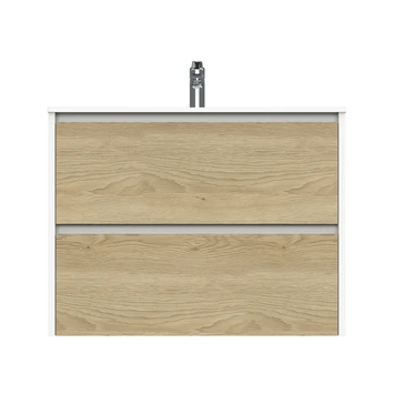 Tiger Reverse Meubelset 80 Cm Met 2 Lades Naturel Eik / Mat Wit Inclusief Oval Wastafel Hoogglans Wit 4 Tiger Reverse Meubelset 80 Cm Met 2 Lades Naturel Eik / Mat Wit Inclusief Oval Wastafel Hoogglans Wit - Afbeelding 2