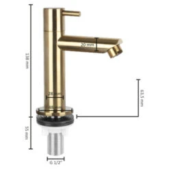 Differnz Fonteinkraan Recht Mat Goud -Badkamer Verkoop 123 6597