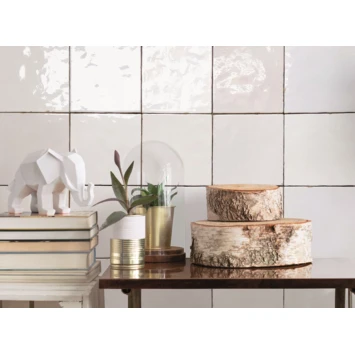 Wandtegel Sava Wit 13x13 Cm 1m² 5 Wandtegel Sava Wit 13x13 Cm 1m² - Afbeelding 3