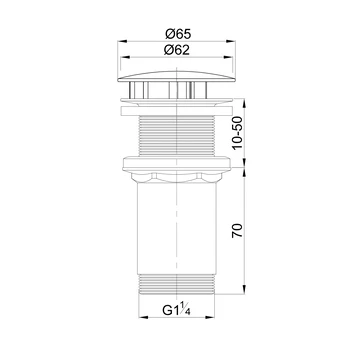 TIGER Ontario Wastafelplug 30-55mm Tbv Kom+font 6 TIGER Ontario Wastafelplug 30-55mm Tbv Kom+font - Afbeelding 4