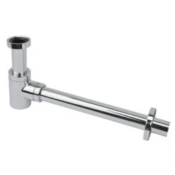 Sanivesk Luxe Design Fonteinsifon Chroom 5/4"x32mm LAAG Model -Badkamer Verkoop 123 7093