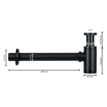 Differnz Sifon Mat Zwart 5 Differnz Sifon Mat Zwart - Afbeelding 3