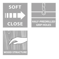 Tiger Badkamermeubel Studio 60 Cm Chalet Eik Met Keramische Waskom Hoogglans Wit En Profielgrepen -Badkamer Verkoop 123 728